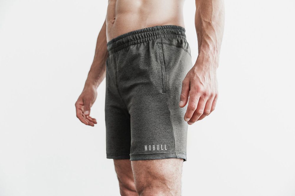 NOBULL Kratke Hlače Muške - Nobull Lightweight Knit 7" Sive (941205-VYG)